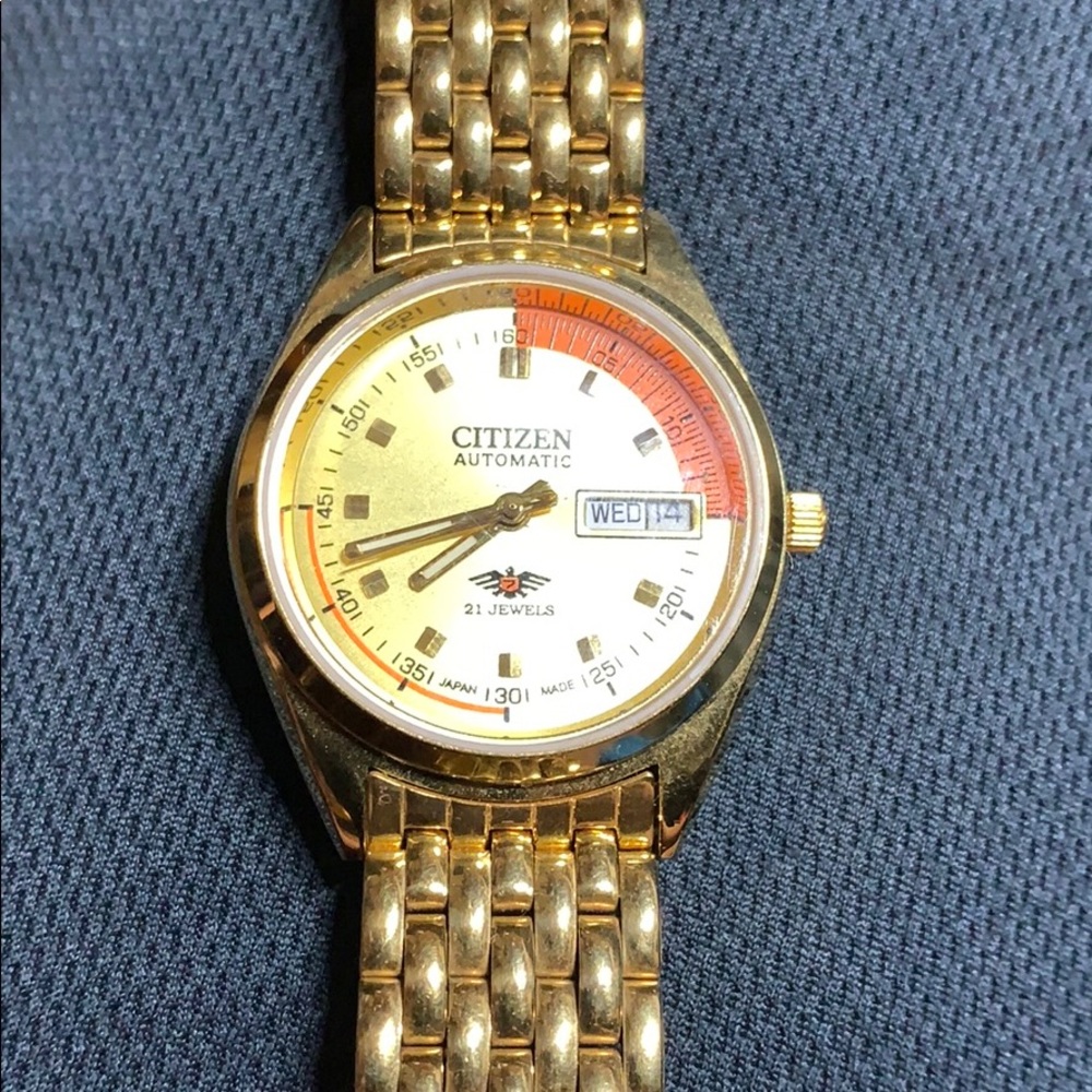 Citizens watch 18k gold plated made in Japan